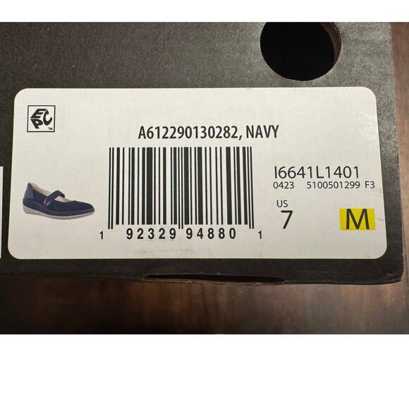 Vionic judie women's orthotic Mary Jane wedge casual shoe navy size 7 NIB - Picture 5 of 6